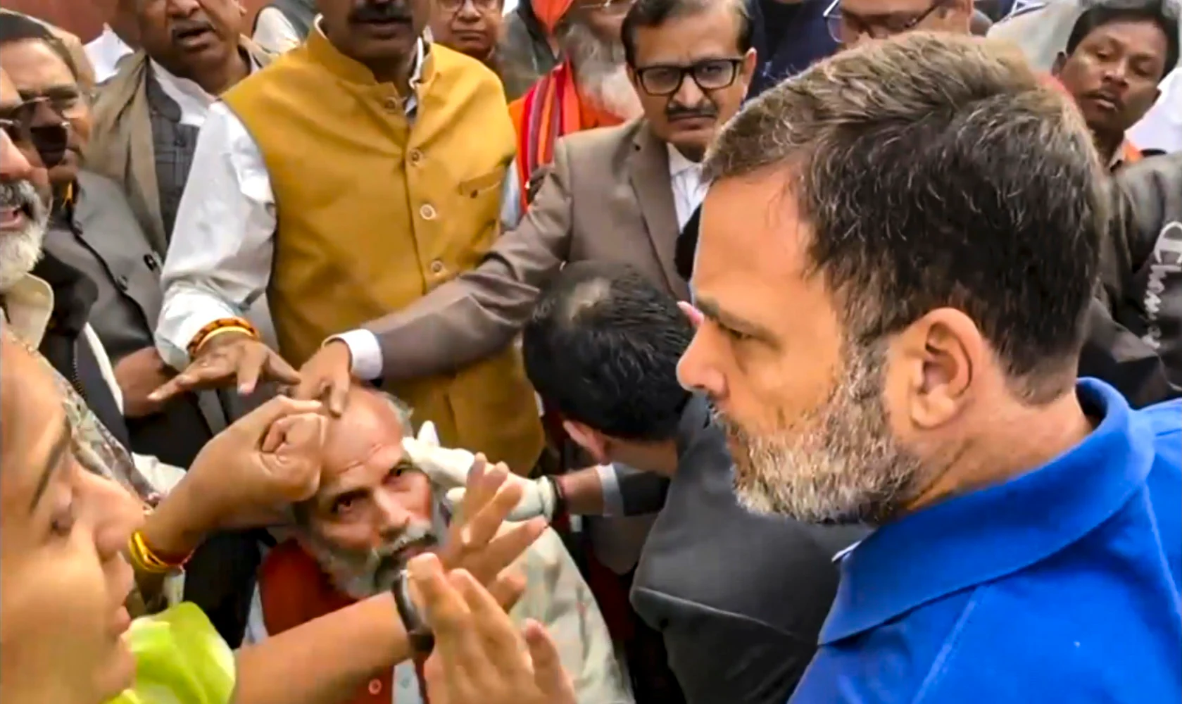 Rahul Gandhi pushed BJP MP